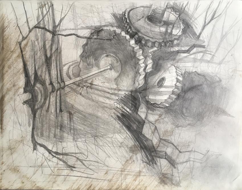 hendrik vermeulen -drawing -  field station pikilonia - stop 4